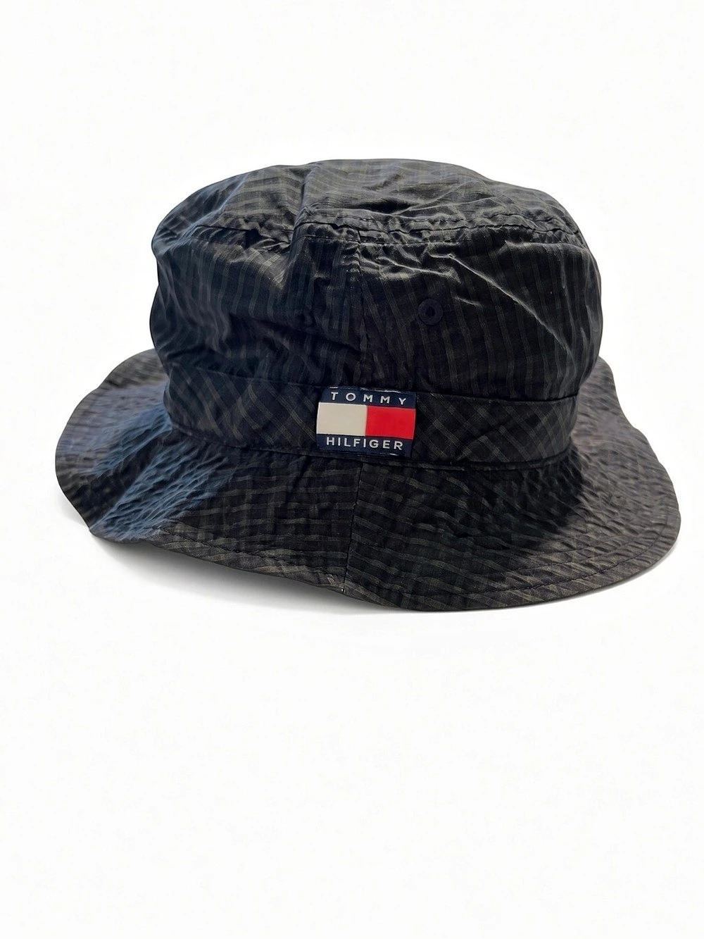 Reversible Tommy Hilfiger Plaid Bucket Hat in Navy/Green